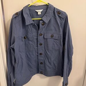 Dusty blue cotton jacket L